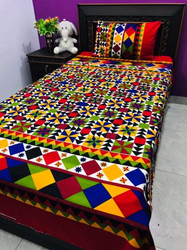 2 Pcs Single Bedsheet in Printed